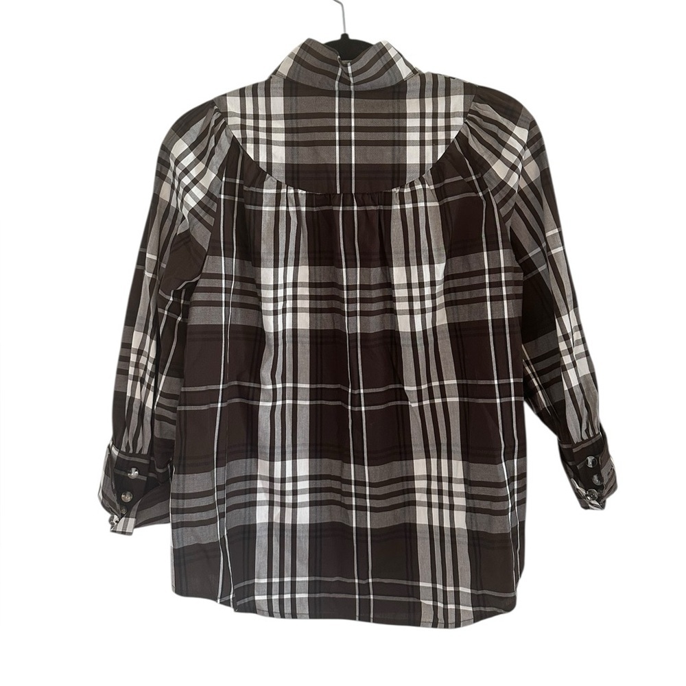 Tuckernuck Cedar Corrigan Plaid Blouse Size S - Picture 4 of 7